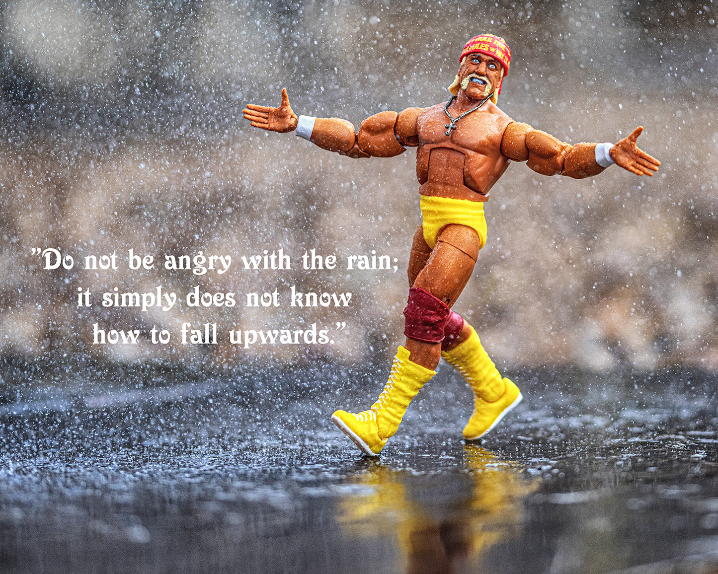 The happy wrestler. (mounted)