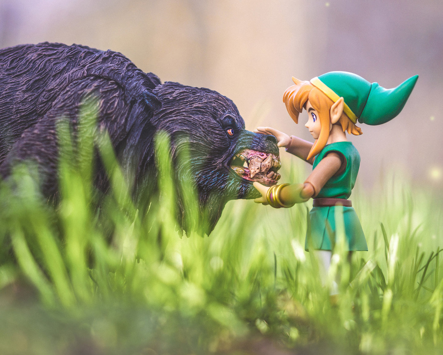 Taming of the wolf. (mounted)