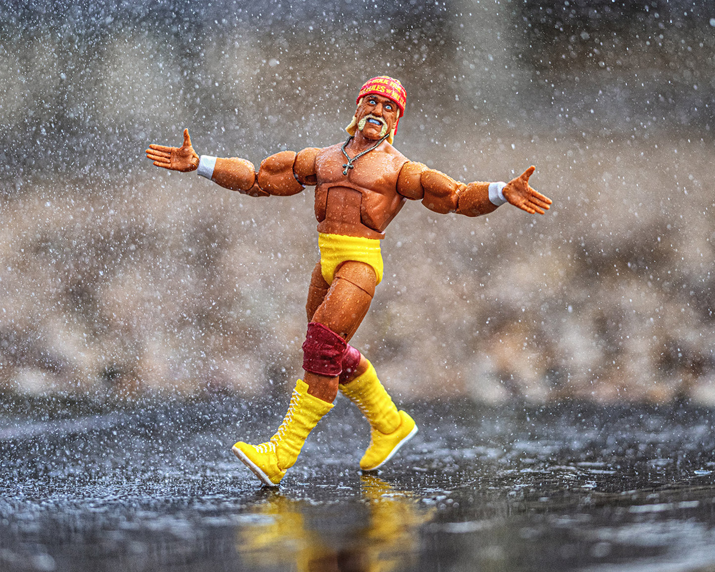 The happy wrestler. (mounted)