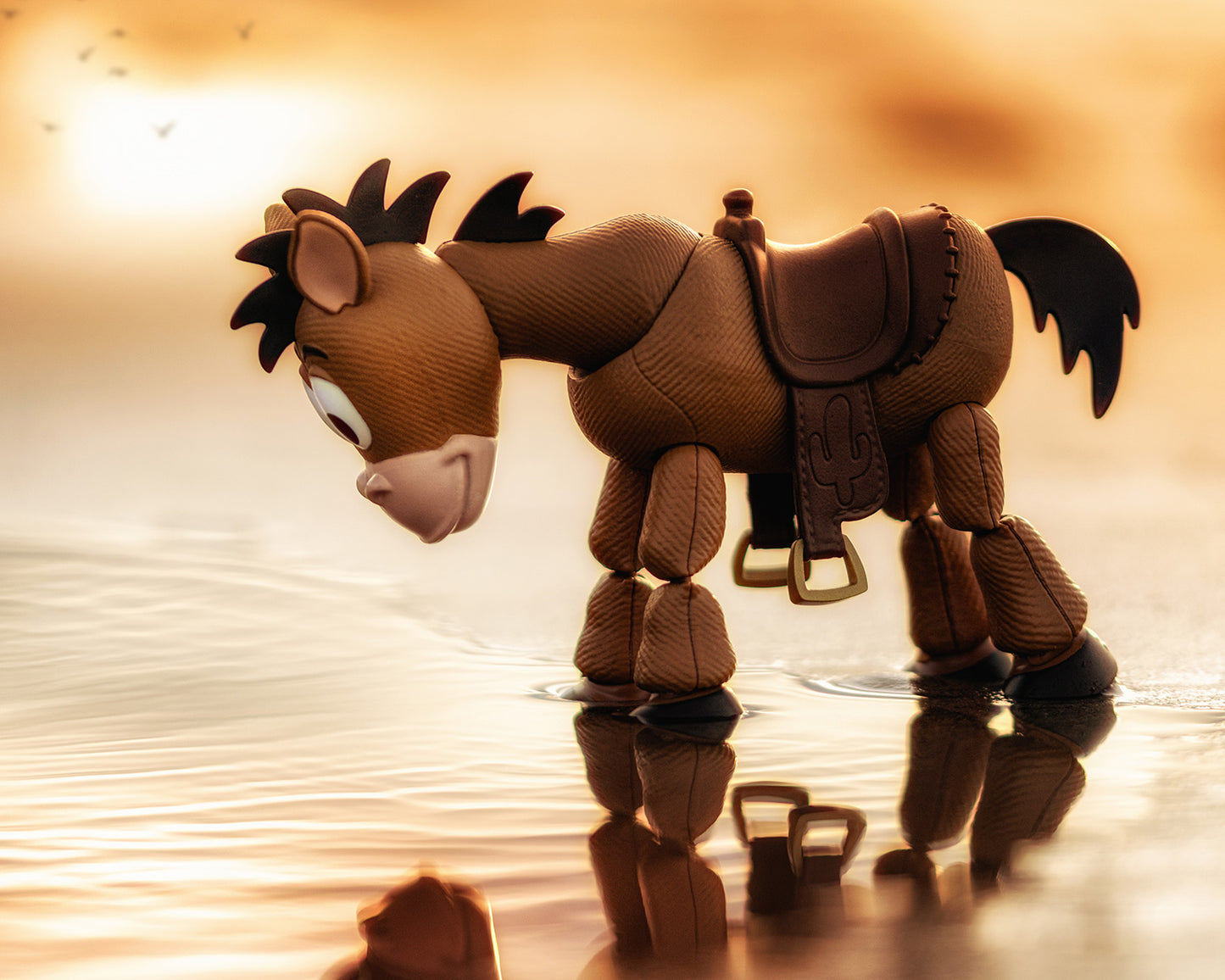 The happy horse. (mounted)